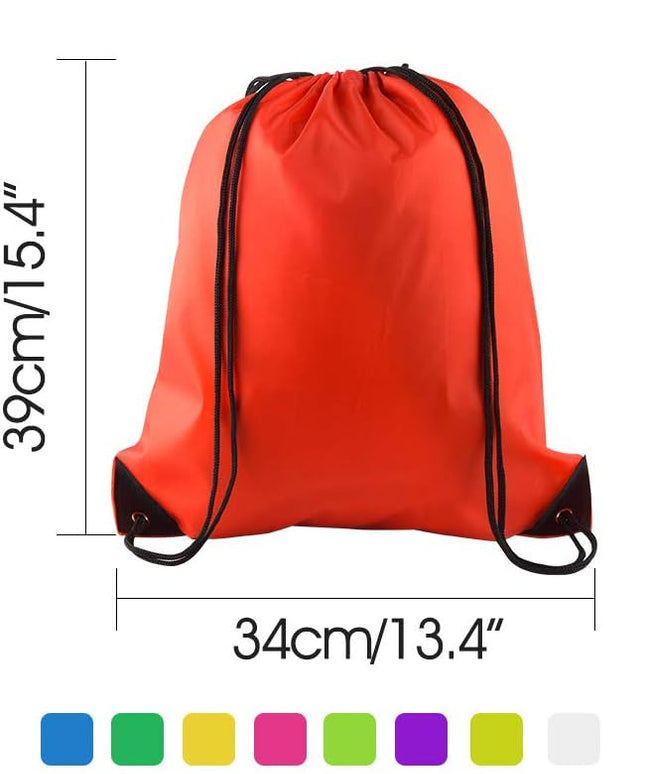 KUUQA 20 Pcs Drawstring Backpack Sport Bags String Bag Sack Cinch Gym Backpack Bulk for School Gym Sport or Traveling，Colorful