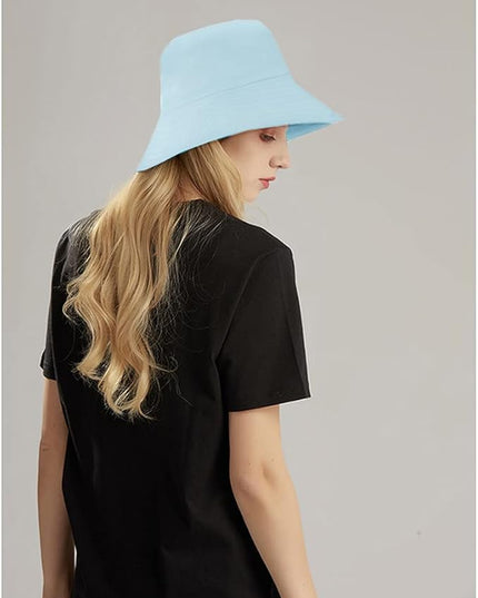 Malaxlx Unisex Bucket Hat Beach Sun Hat Aesthetic Fishing Hat for Men Women Teens, Reversible Double-Side-Wear