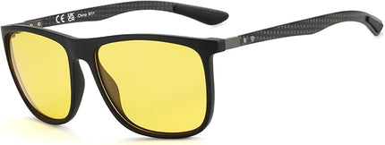 ZENOTTIC Square Polarized Sunglasses for Men Ultralight Carbon Fiber Sun Glasses Driving Fishing Golf Sports UV400 Protection