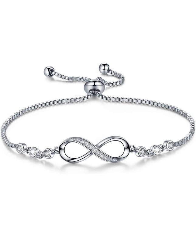 Desimtion Gifts for Women Mom, Infinity Love Bracelets for Women, Valentines Day Birthday Jewelry Gifts for Her Girls Girlfriend Mom Wife from Daughter Son