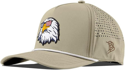 Branded Bills Party Eagle PVC Curved 5 Panel Rope Hat, Fits 7-7 7/8, Adjustable Snapback | Lightweight, Comfort Stretch