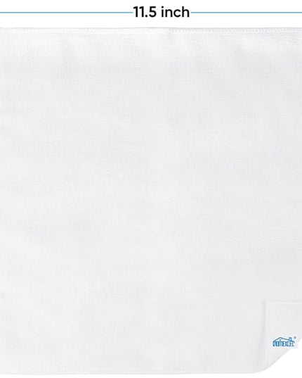 HOMEXCEL White Microfiber Cleaning Cloth, 12 Pack Premium Microfiber Towels for Cars, Lint Free, Scratch-Free, Highly Absorbent, Reusable Cleaning Rags for Car, Household, Kitchen, Window, 11.5"X11.5"