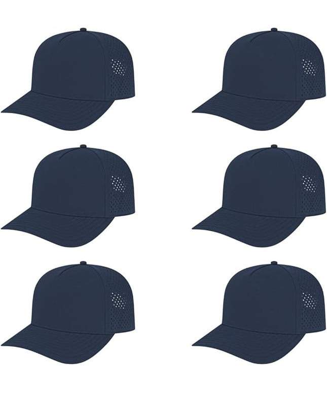 Cap America i8540 Premium Water-Resistant Perforated Medium Profile 5-Panel Cap w/UV Guard & Adjustable Snapback
