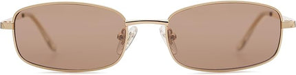 SOJOS Small Trendy Rectangle Sunglasses Womens Mens, Retro 80s 90s Y2k Chic Narrow Thin Skinny Sunnies SJ1187
