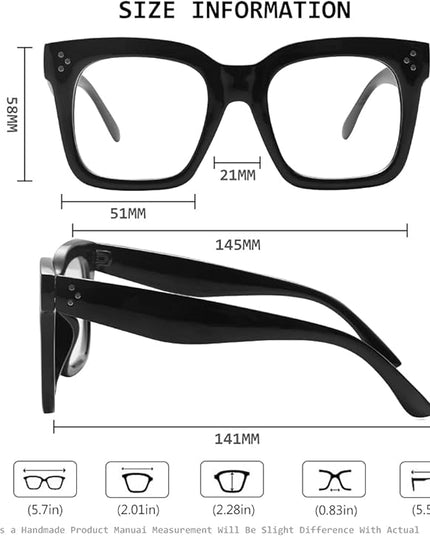 Vintage Women Oversized Sunglasses Designer Luxury Square Sun Glasses UV400 Protection Flat Lens