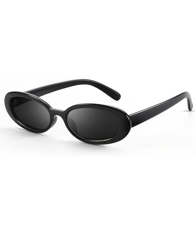 DANAMY Sunglasses Womens Retro Oval Sunglasses for Women Men Fashion Small Oval Sun Glasses 90s Vintage Driving Shades