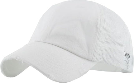 KBETHOS Vintage Washed Distressed Cotton Dad Hat Baseball Cap Adjustable Polo Trucker Unisex Style Headwear