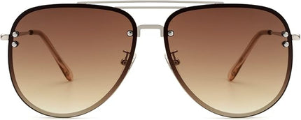 Trendy Oversized Aviator Sunglasses Womens, Retro Cute Big Shades Women's Fashion Sun Glasses UV Protection VF2203