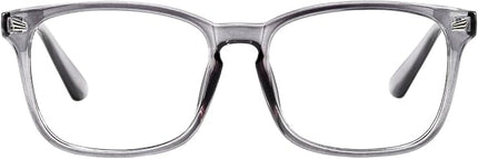 TIJN Blue Light Blocking Glasses for Women Men Clear Frame Square Nerd Eyeglasses Anti Blue Ray Computer Screen Glasses