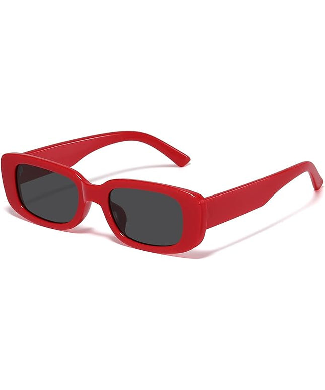 JASPIN Rectangle Sunglasses for Women Men Trendy Y2k Retro 90s Sun Glasses UV Protection Cool Square Frame