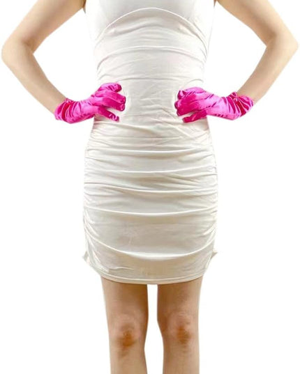 Satin Wedding Dress for Women Opera Party 1920s Gloves Wrist Length Gloves