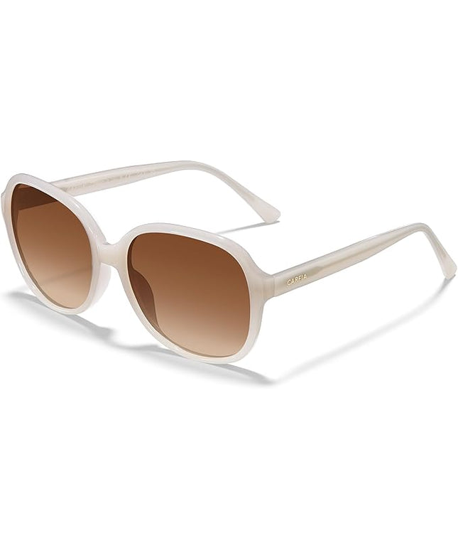 CARFIA Acetate Oversized Square Polarized Sunglasses for Women UV Protection Retro Trendy Big Shades