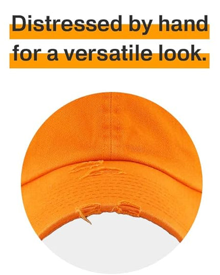 KBETHOS Vintage Washed Distressed Cotton Dad Hat Baseball Cap Adjustable Polo Trucker Unisex Style Headwear