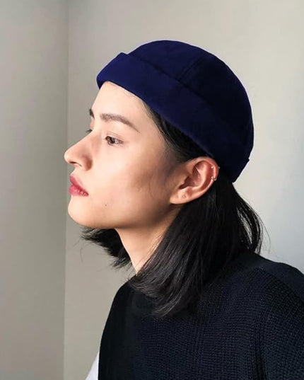 XYIYI Cotton Brimless Docker Cap Adjustable Street Casual Sailor Cap Skullcap Beanie Hat