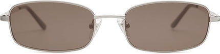 SOJOS Small Trendy Rectangle Sunglasses Womens Mens, Retro 80s 90s Y2k Chic Narrow Thin Skinny Sunnies SJ1187