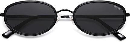 SOJOS Trendy Oval Polarized Sunglasses for Women Men, 80s 90s Chic Retro Vintage Sunnies SJ1248