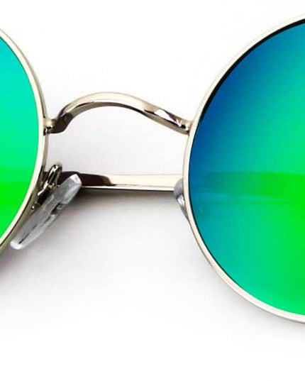 KALIYADI Round Polarized Sunglasses for Men Women Retro Metal Hippie Circle Style Sun Glasses UV Protection