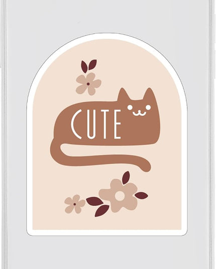 (1PC) Cute cat Flowers Sticker for Phone Tablet Laptop Car Truck Window | 4" Sticker
