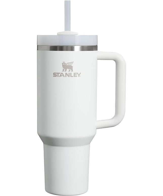 STANLEY Quencher H2.0 Tumbler with Handle and Straw 40 oz | Flowstate 3-Position Lid | Cup Holder Compatible for Travel | Insulated Stainless Steel Cup | BPA-Free | Frost
