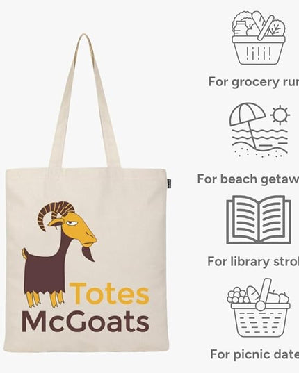 Eco Right Tote Bag for Women, Reusable Grocery Bag, Canvas Tote Bag for Shopping, Cotton Bag for Daily Use, Gifts for Women
