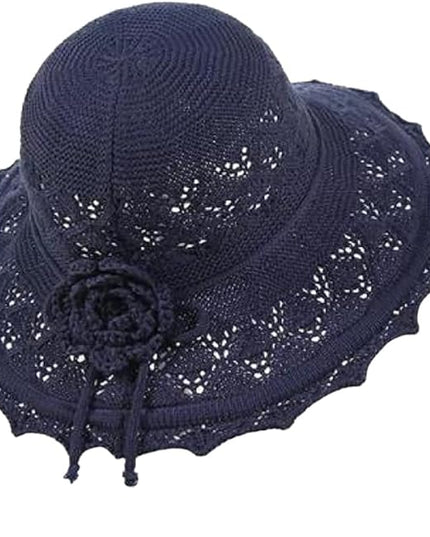 Women Straw Sun Hat Foldable Beach Hat Wide Brim Floppy Bucket Hat