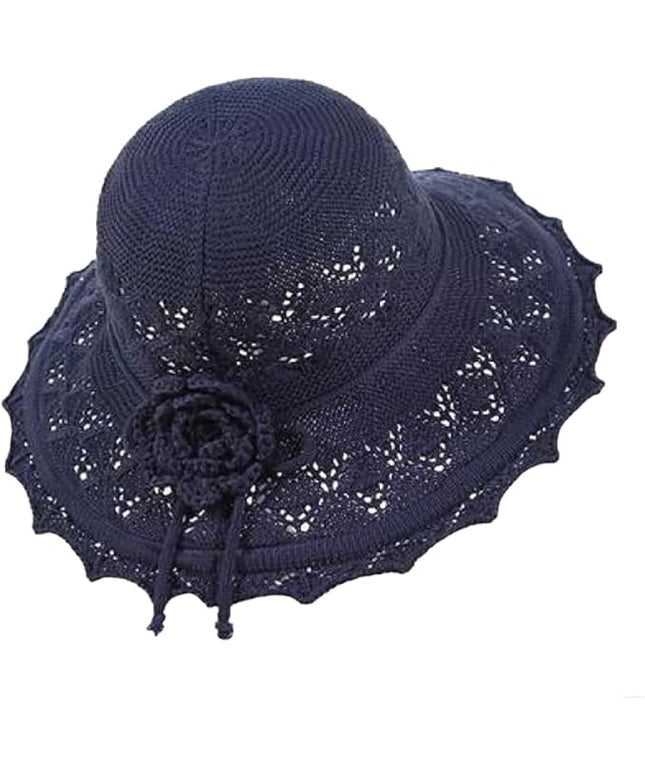 Women Straw Sun Hat Foldable Beach Hat Wide Brim Floppy Bucket Hat