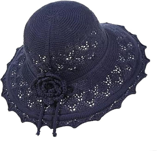 Women Straw Sun Hat Foldable Beach Hat Wide Brim Floppy Bucket Hat