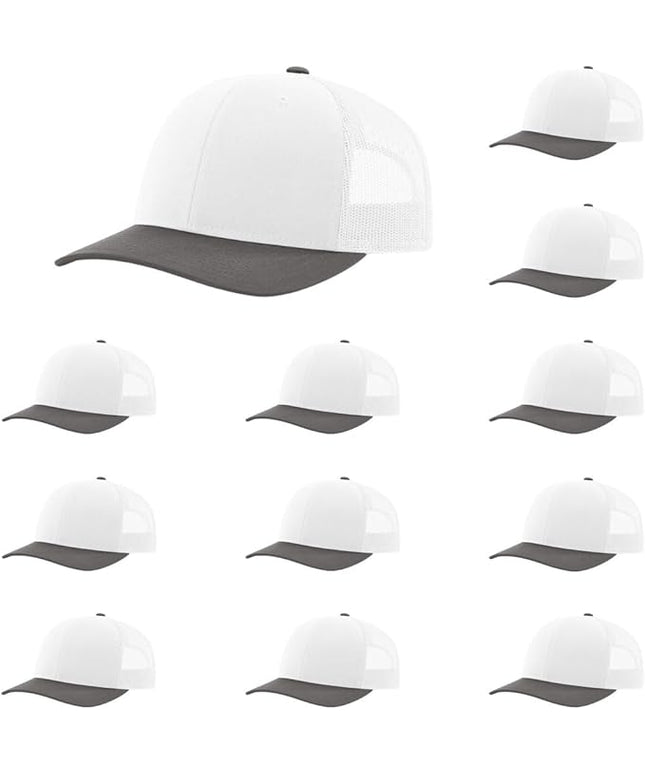 Richardson 112 Classic Six-Panel Adjustable Snapback Trucker Cap | Bulk Packs Available
