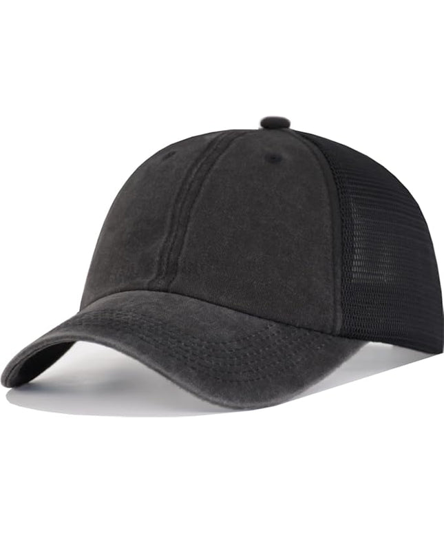CYGTE Distressed Soft Trucker Hat | XL/XXL Available | Unstructured Vinatge Washed Snapback Baseball Cap for Men Women