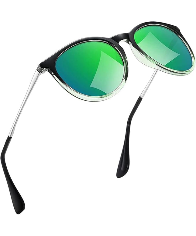 CHBP Polarized Sunglasses for Women Men - Trendy 2025 Vintage Classic Retro Round Mirrored Lens Designer Style