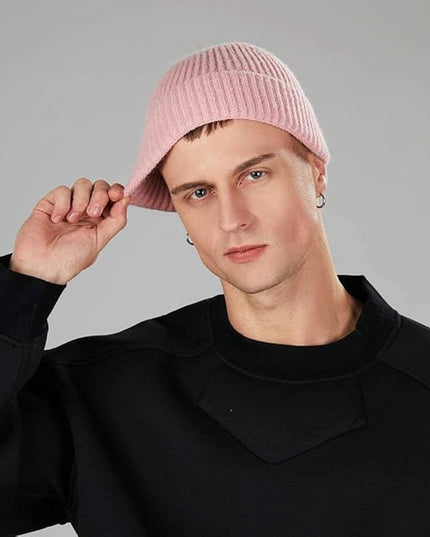 ROYBENS Swag Wool Knit Cuff Short Fisherman Beanie for Men Women, Winter Warm Hats