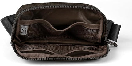 C.C Belt Bag for Women – Quilted Fanny Pack Crossbody Waist Bag with Adjustable Strap, Fashion Gift Idea (Aztec Pattern - brown)