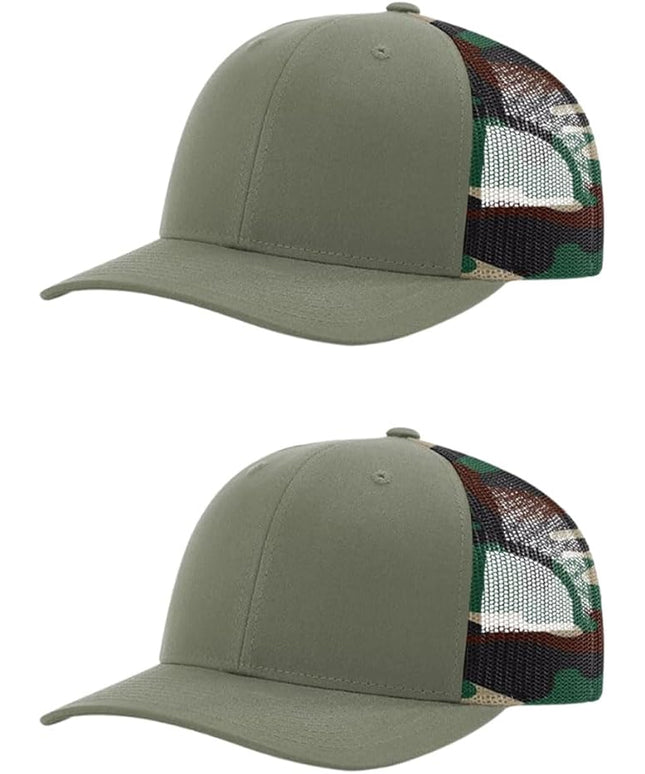 Richardson 112 Classic Six-Panel Adjustable Snapback Trucker Cap | Bulk Packs Available