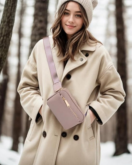 UTO Fanny Pack for Women Crossbody Trendy Fashion Belt Purse Chest Waist Hip Bumbag for Outdoor Shopping Travel Hiking
