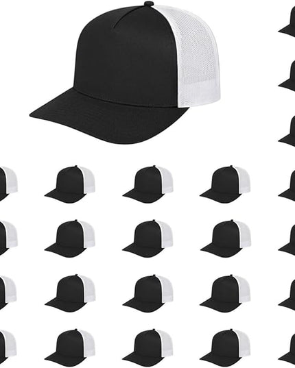 Cap America i3039 Classic 5 Panel Mid Profile Structured Trucker Mesh Back Cap w/ & Adjustable Snapback