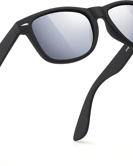FEIDUSUN Sunglasses Men Polarized Sunglasses for Mens and Womens,Black Retro Sun Glasses Driving Fishing UV Protection