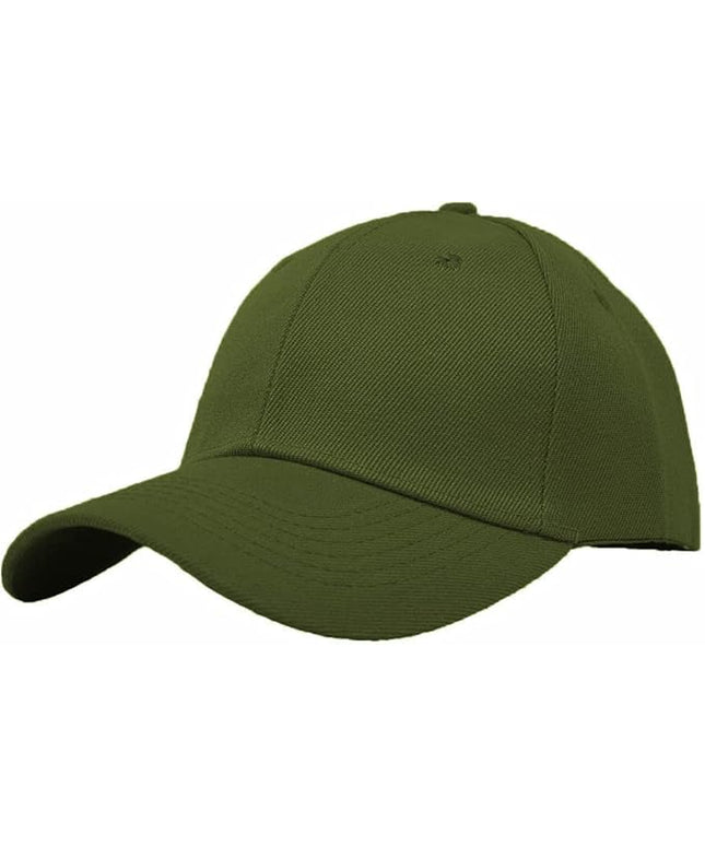 Glory Max Plain Baseball Cap Hook & Loop Strap Adjustable Solid Blank Curved Visor Hat