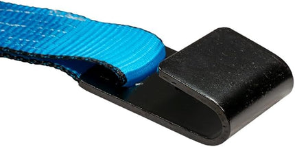 Mytee Products 2" x30' Winch Straps w/Flat Hook - 3333lbs WLL - Blue Heavy Duty 2 Inch Cargo Control Tie Down Straps for Flatbed Truck Utility Trailer