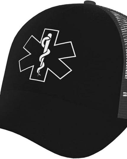 CLNXMT EMS Trucker Hat - Snapback Hat, Breathable Mesh Baseball Cap for Men Women
