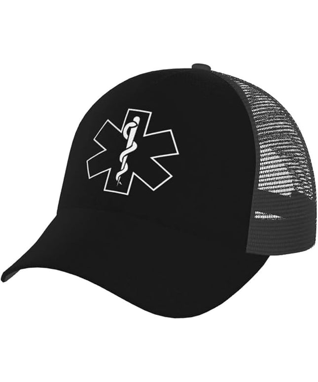 CLNXMT EMS Trucker Hat - Snapback Hat, Breathable Mesh Baseball Cap for Men Women
