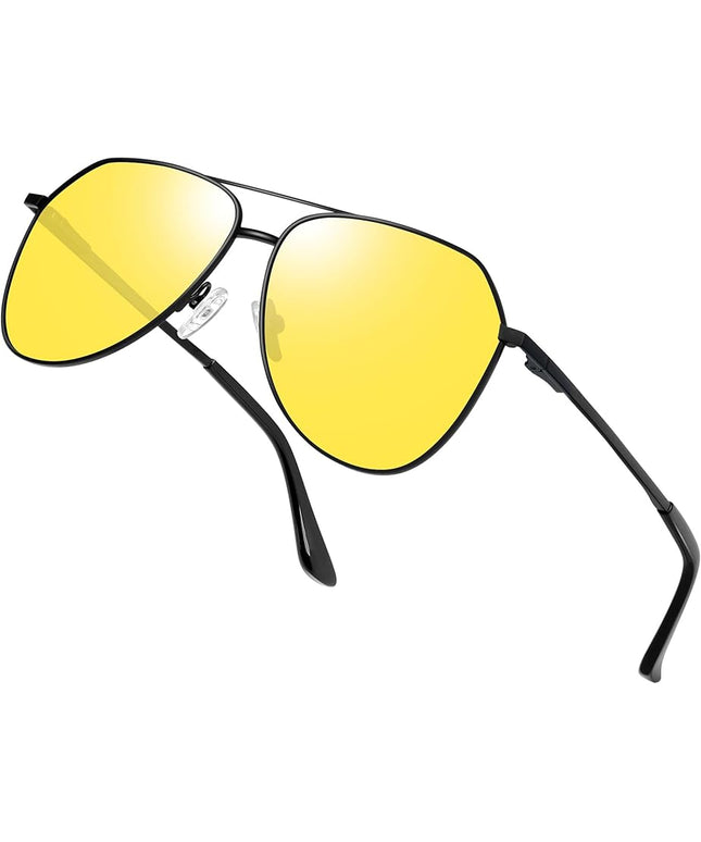 Joopin Polarized Metal Aviation Sunglasses Men, Classic Military Sun Glasses Women, Rectangle Shades UV400 Protection Costume