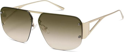 SOJOS Trendy Aviator Sunglasses Mens Womens Retro Metal Rimless Frame Shades Lentes De Sol Para Mujer SJ1192