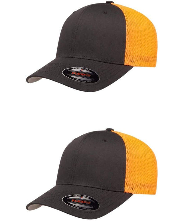 Flexfit 6511 Fitted Mid-Profile Stretchable Mesh Panels Trucker Cap | Bulk Pack Available