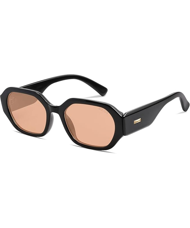 SOJOS Polarized Sunglasses For Women Retro Rectangle Womens Sun Glasses Trendy Narrow Square 90s Shades SJ2232