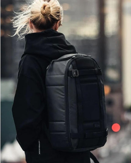Db Journey Ramverk Backpack - Durable Travel Backpack with Laptop Compartment & Pockets for Work, Luggage Backpack with Roller Bag Hook Up System, 21L - Black Out