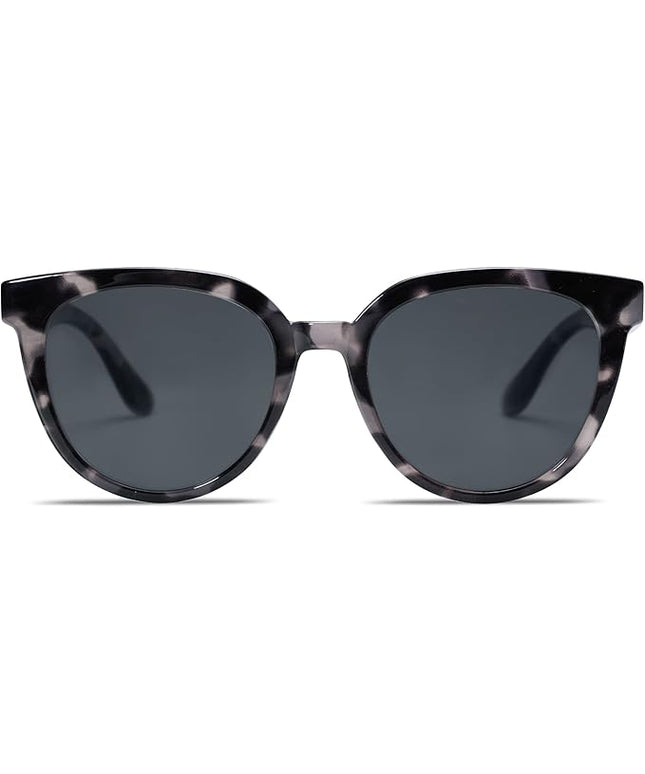 SOJOS Trendy Cat Eye Round Polarized Sunglasses for Women Fashion UV Protection Sunnies Sunglasses SJ2175