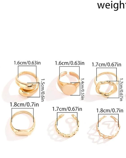 Chunky Rings for Women Adjustable Thick Rings Set Trendy Statement Stackable Ring for Women Chunky Jewlery Irregular Dome Flower Finger Knkuckle Thumb Ring