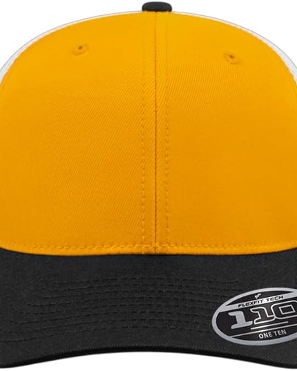 Cap America i8502 Flexfit 110 Premium Mid Profile 6-Panel Mesh Back Trucker Cap Hat w/UV Guard & Adjustable Snapback
