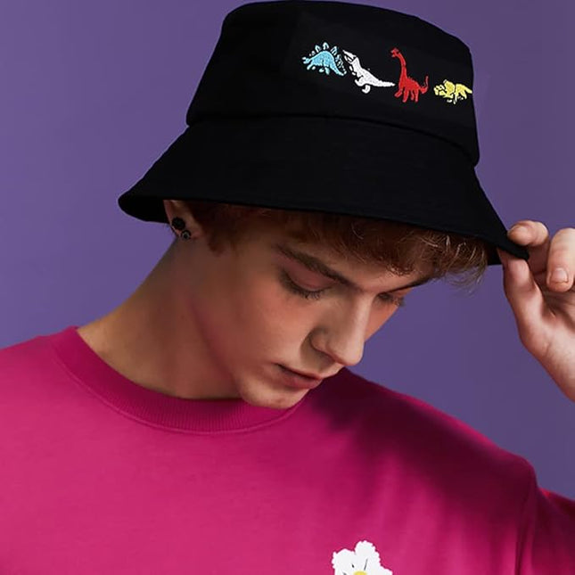 XYIYI Fashion Embroidery Bucket Hat Cotton Beach Fisherman Hats for Women Girls