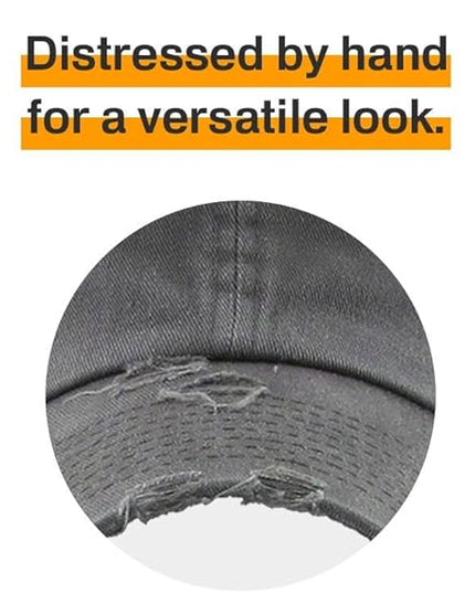 KBETHOS Vintage Washed Distressed Cotton Dad Hat Baseball Cap Adjustable Polo Trucker Unisex Style Headwear